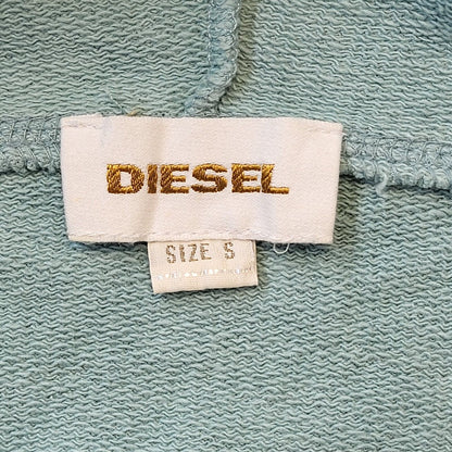 Diesel Y2K Vintage Mint Green 3/4 Sleeve Hoodie Women's Size Small