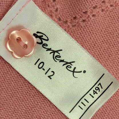 Berkertex Vintage 80s Pink Diamond Knit Cardigan UK Women's Size M / L