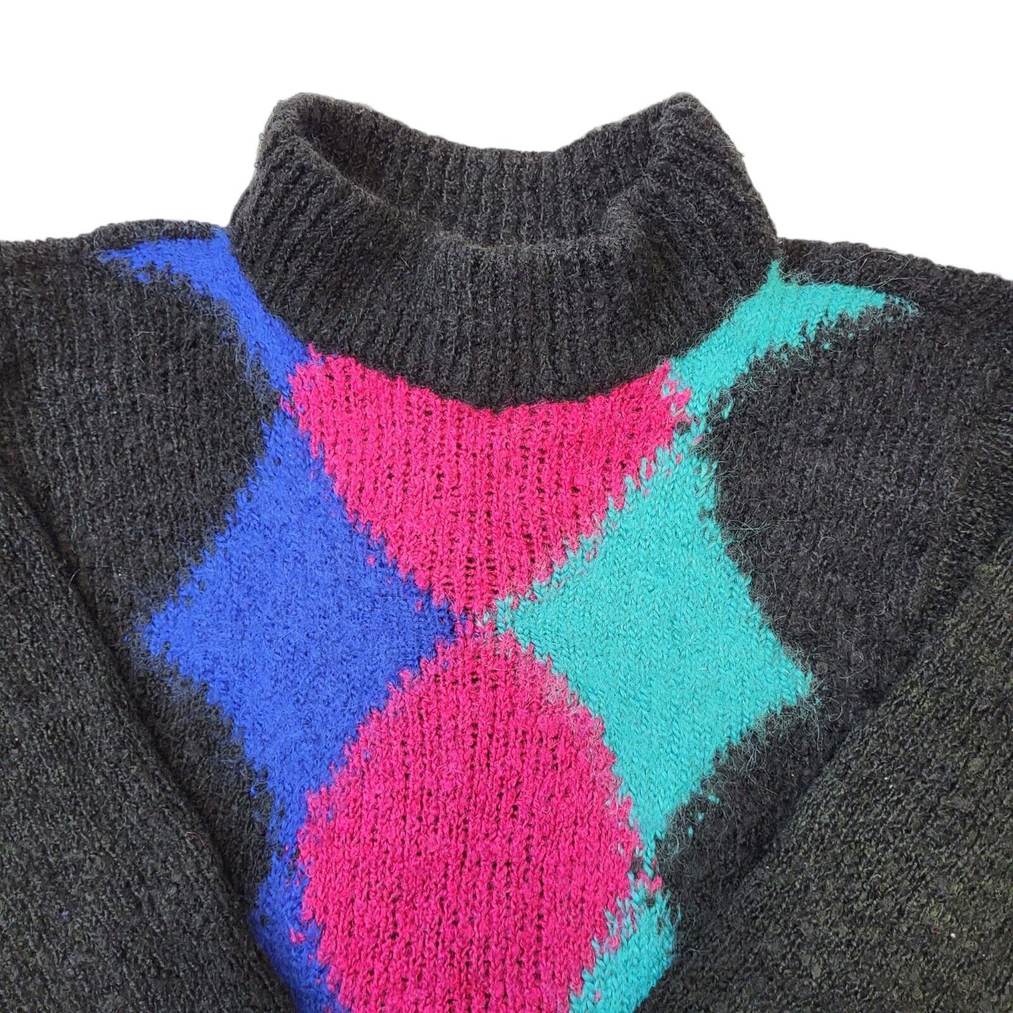 St Michael's M&S 80s Vintage Black & Pink Jumper Women's Size 12-14 Eu 40-42