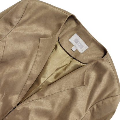Next Gold 90s Vintage Hook Eye Dress Jacket Uk Women's Size 14