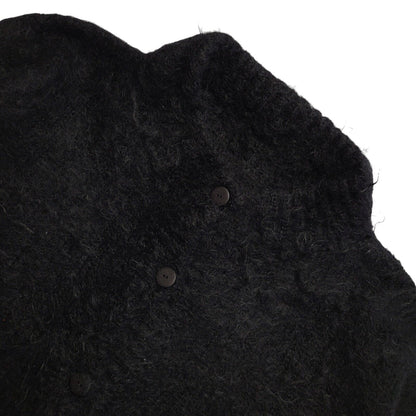 Vintage 90's Black Knitted Round Button Front Cardigan Womens UK Size 20