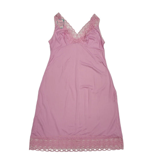 Textil 70s Vintage Light Pink Nightie Slip Dress Women's Size Large