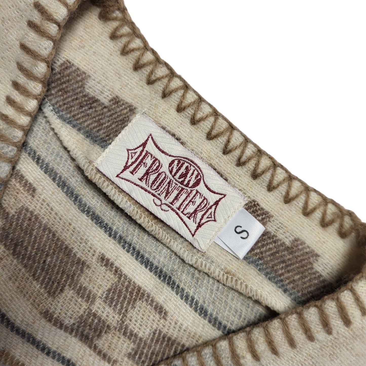 New Frontier 90s Beige Button Wool Blend Waistcoat Uk Women's Size Small