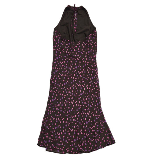 Bay Vintage 90s Pink & Purple Polka Dot Sleeveless Dress Uk Women's Size 10