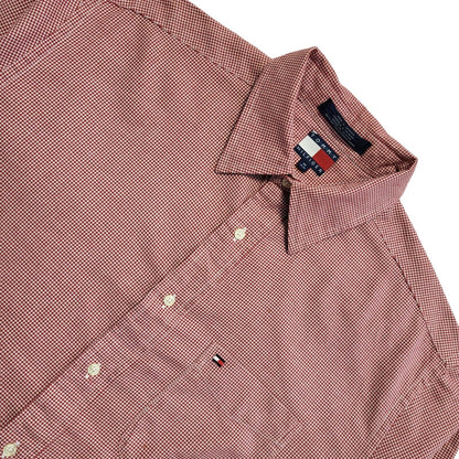 Tommy Hilfiger Vintage Y2k Red Check Long Sleeve Shirt Men's UK M