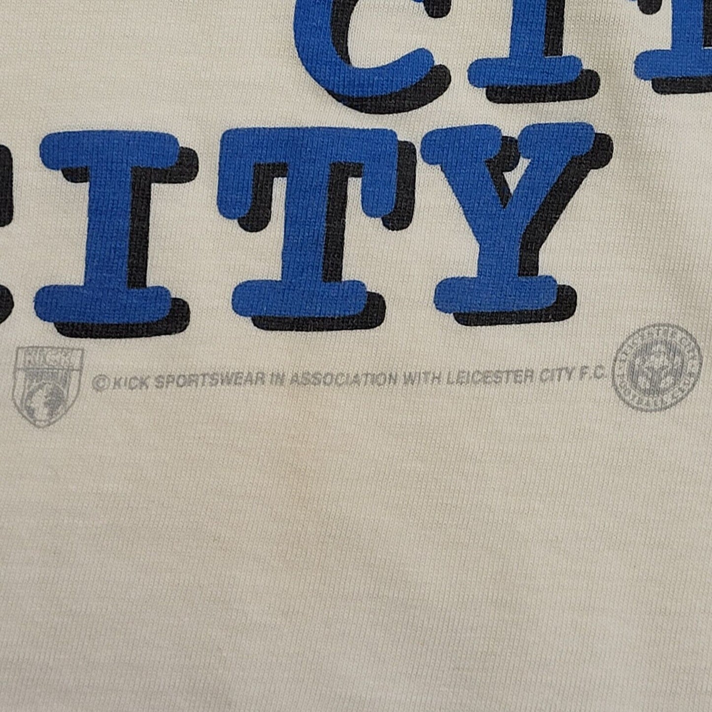 Vintage Leicester City 90s LCFC White T-Shirt Uk Men's Size M