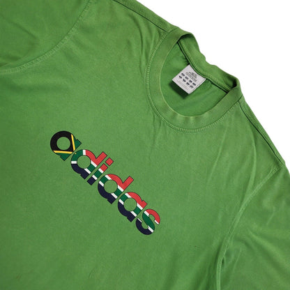 Adidas Green Logo Print Vintage 90s T-Shirt Uk Men's Size XL