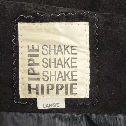 Hippie Shake 80's Vintage Black Suede Skirt Women's Size L W30