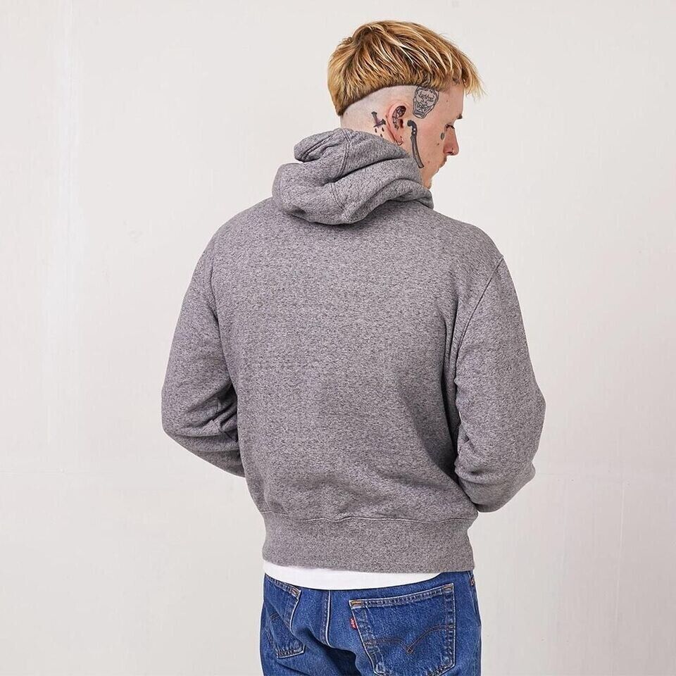 Champion Y2K Grey Short Sweatshirt Pullover Hoodie Uk Men' Size Large
