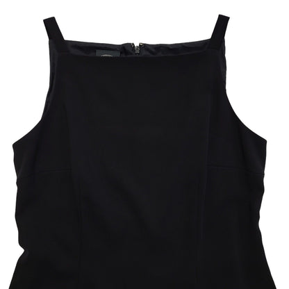 Laura Ashley Y2K Black Strap Lined Evening Dress UK Size 12