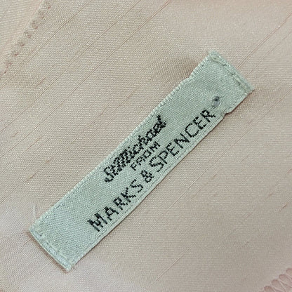 M&S Vintage 90s Pink Floral Sleeveless Dress Uk Girl's Age 14 W28-32
