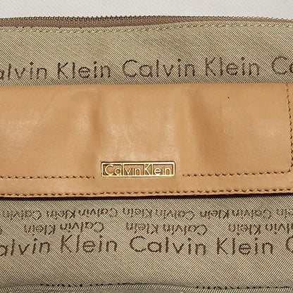 Calvin Klein Beige Leather Hand Bag / Shoulder Bag Uk Women's 5.5" x 9"