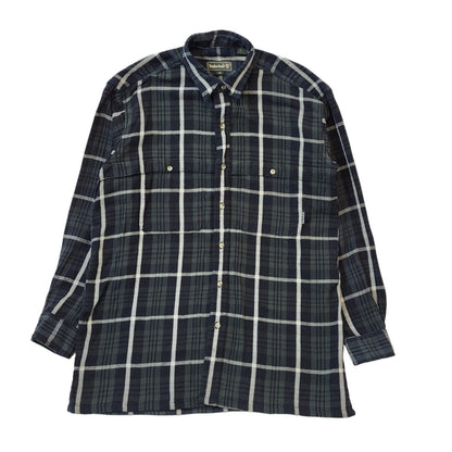 Timberland 90s Vintage Green & Black Check Oversized Shirt Men's Size Medium