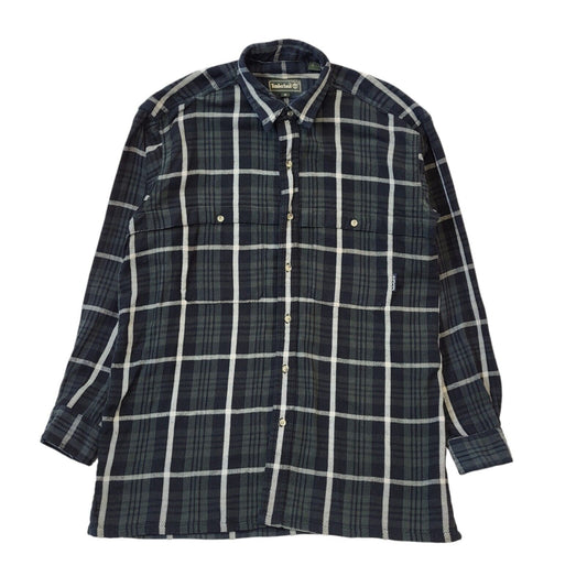 Timberland 90s Vintage Green & Black Check Oversized Shirt Men's Size Medium