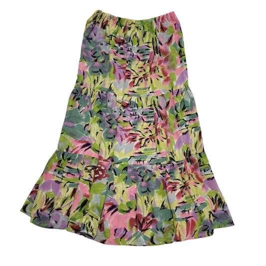 Vintage 80's Multicoloured Retro Abstract Skirt Womens UK 14