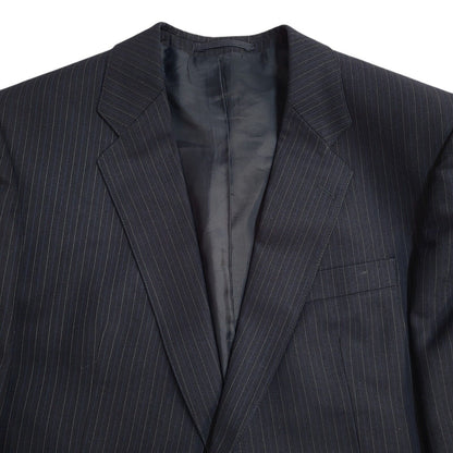 Greenwoods 90s Navy Blue Blazer Suit Jacket Uk Men's Size XL 44" W40 L31