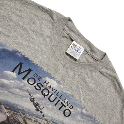 Dehavilland Mosquito Hanes Grey Vintage 90s T-Shirt Uk Men's Medium