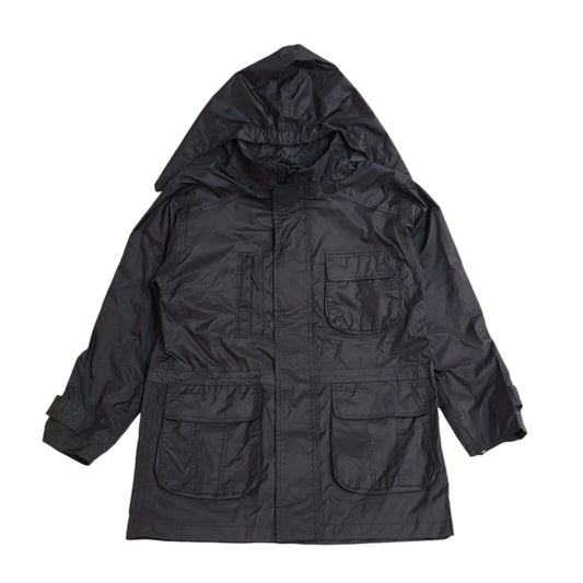 Beau Brummel 90s Black Hooded Jacket Uk Men's Size Small