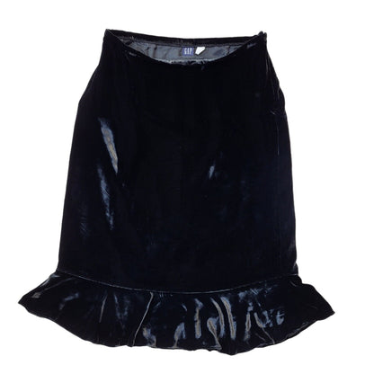 Gap 90s Vintage Black Velvet Skirt Women's Size 10 W28