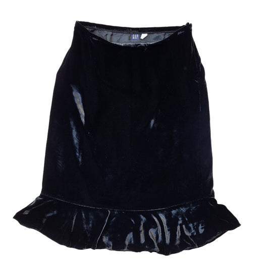 Gap 90s Vintage Black Velvet Skirt Women's Size 10 W28