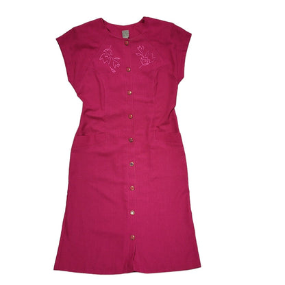 Target Pink 80s Vintage Sleeveless Bodycon Dress Uk Women's Size 12