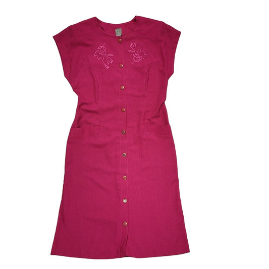 Target Pink 80s Vintage Sleeveless Bodycon Dress Uk Women's Size 12