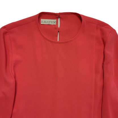 Eastex Vintage 90's Pink  Long Sleeve Blouse Womens UK 14