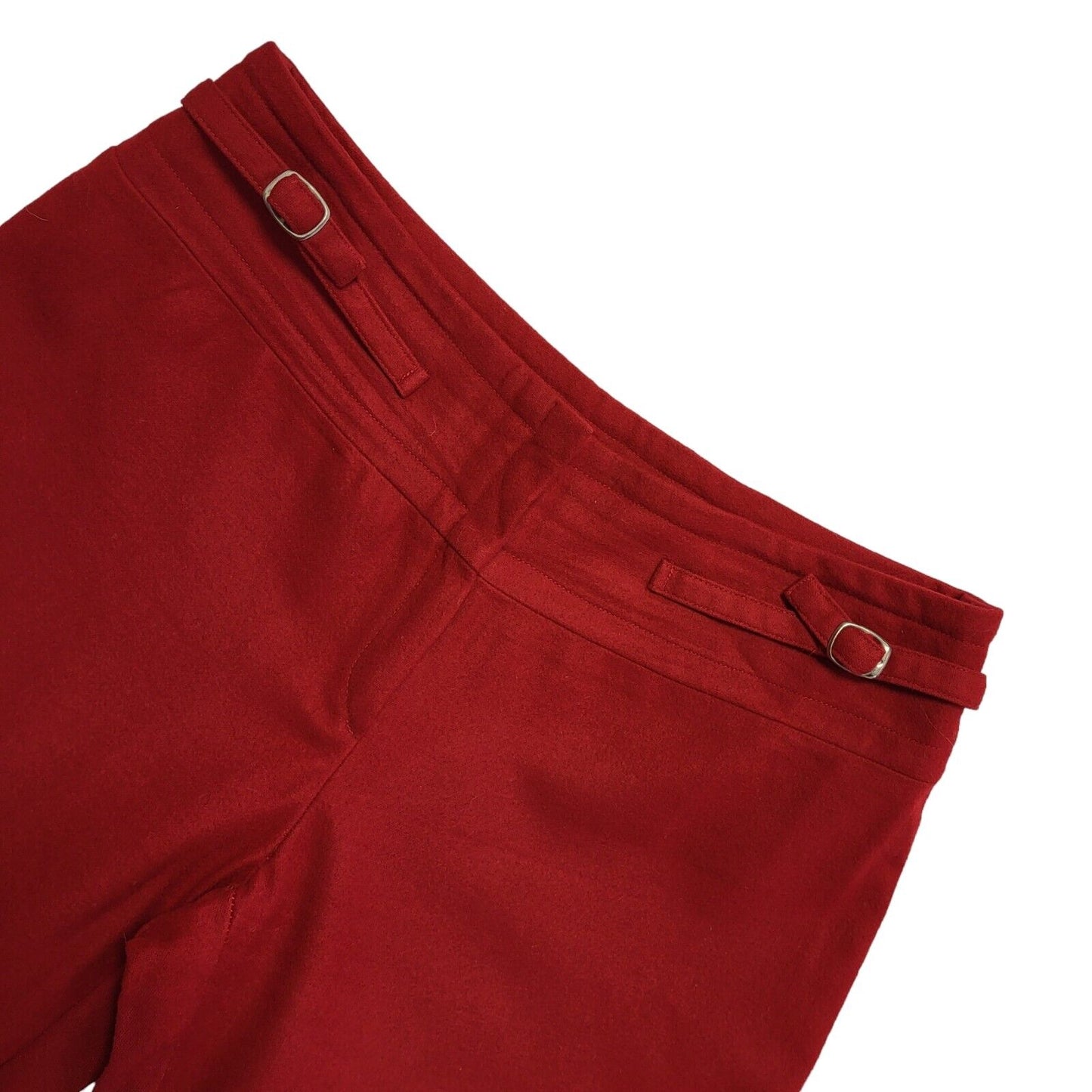 Dial Less Red Wide Leg Dress Trousers Uk Women's Size 14 W32 L31