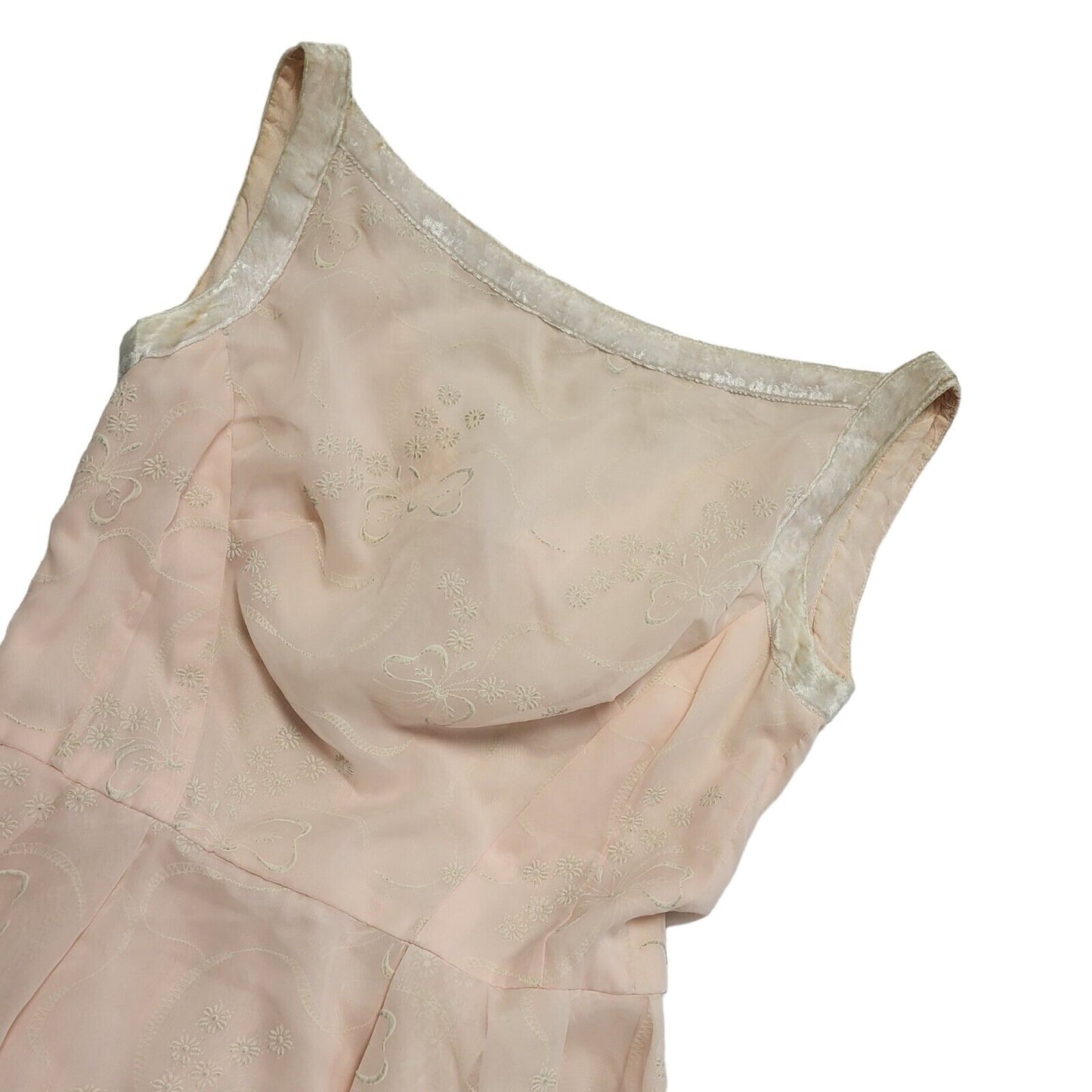 Vintage Pink 50s Metal Zipper Sleeveless Fit & Flare Dress Women's Size 10