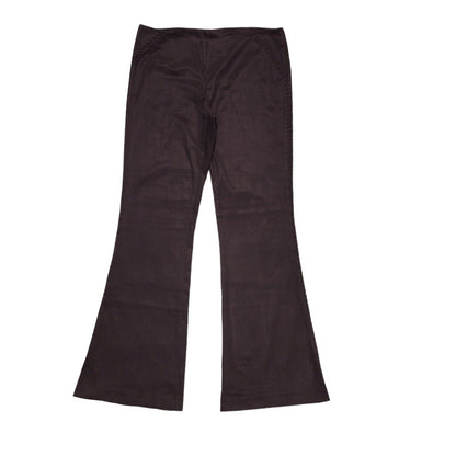 Next 90s Purple Bootcut Mid-Waisted Zip Up Trousers UK Women's 14 W34 L32