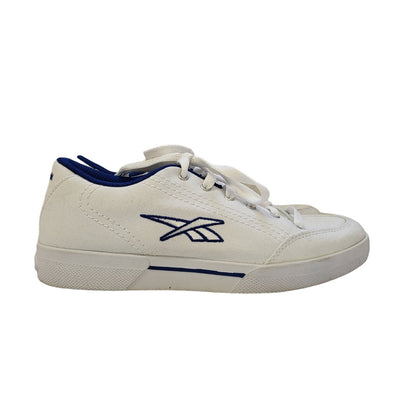 Reebok Tennis White & Blue Lace-up Sports Casual Women's Trainers Uk Size 4.5