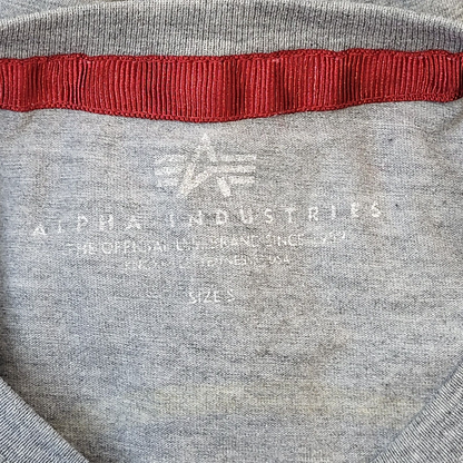 Alpha Industries Grey Nasa Crew Neck T-Shirt Men's UK Size Small