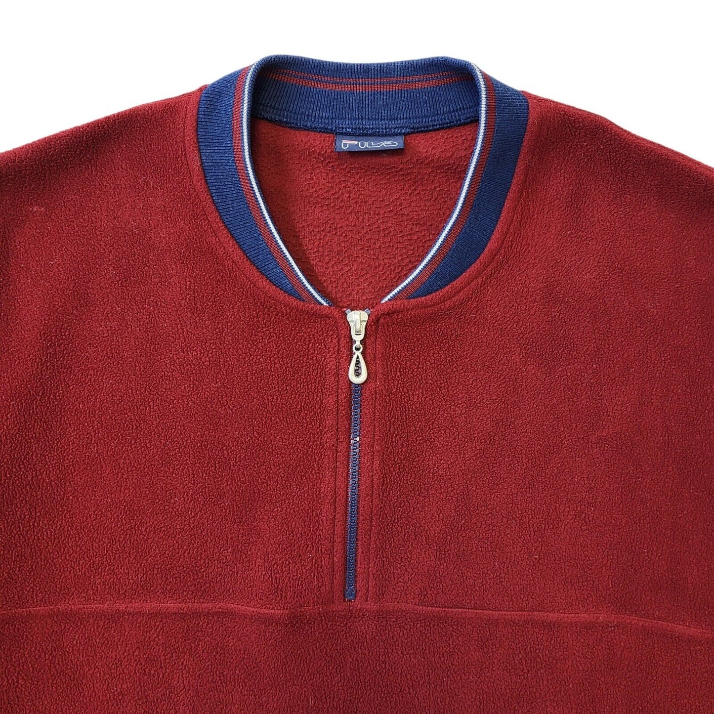 Fila 90s Vintage Red 1/4 Zip Fleece Men's Size Medium