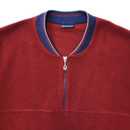 Fila 90s Vintage Red 1/4 Zip Fleece Men's Size Medium