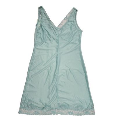 Textil 70s Vintage Light Blue Nightie Slip Dress Women's Size Large