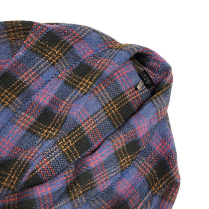 William Dixon 80s Purple Black Check House Coat Uk Men's Size XL