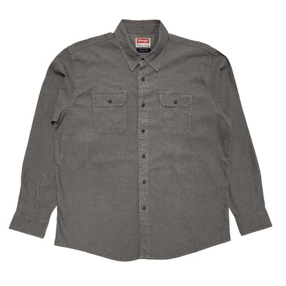 Wrangler 80's Vintage Grey Denim Long Sleeve Shirt Mens UK Size L