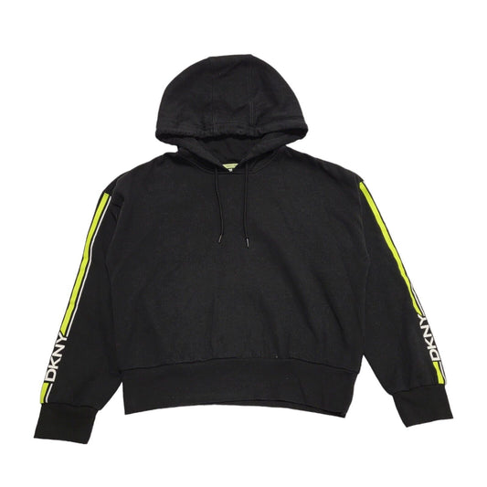 DKNY Black Cropped Hoodie UK Women's Size Large