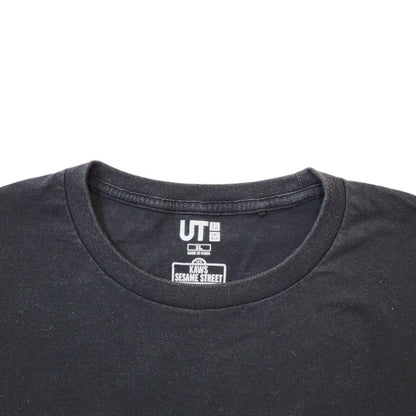 Kaws Uniqlo Sesame Street Graphic T-Shirt Black Women's UK Size XL
