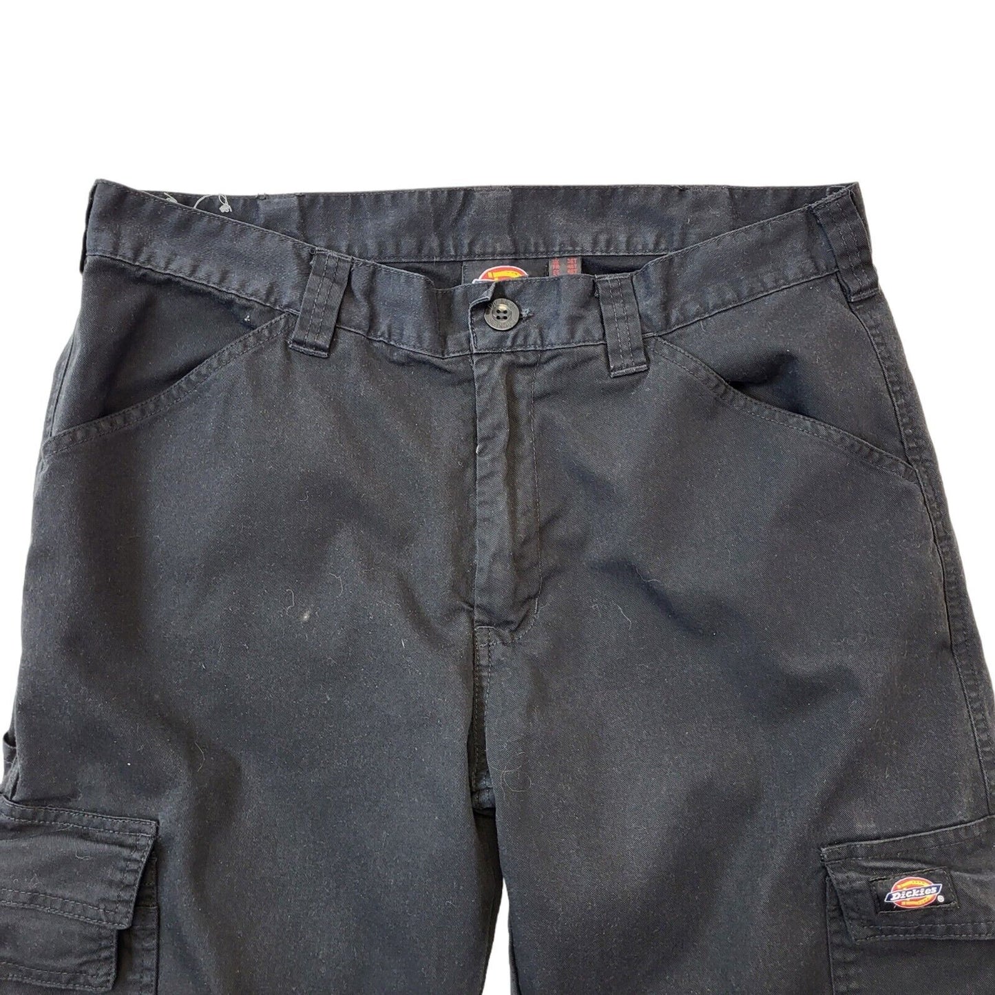 Dickies Black Workwear Straight Leg Cargo Trousers Men's Size XL W36 L32