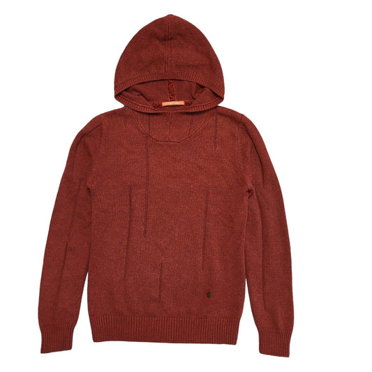 Y.Two Knit Vintage 90's Red Hooded Jumper UK Womens Size XL
