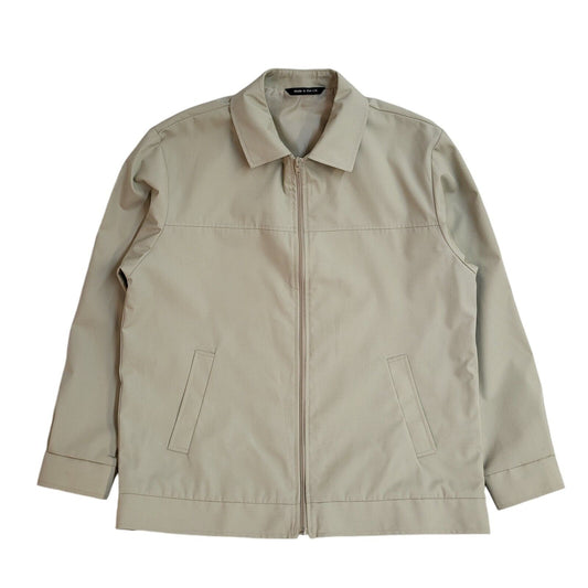 St Michael Beige 80s Zipped Bomber Jacket Uk Men's Size Large