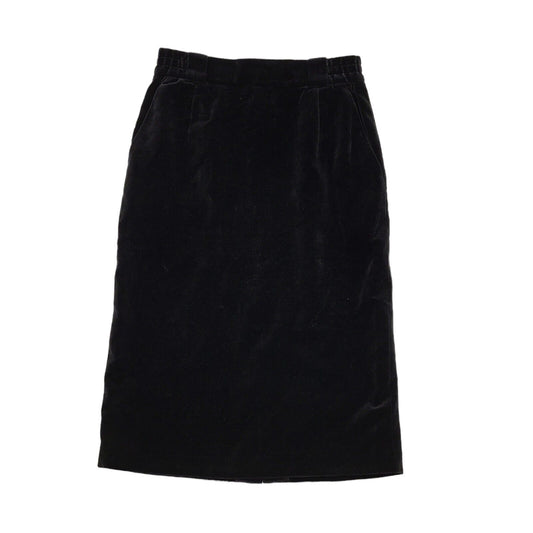 Basler Vintage 80's Black A-Line Velvet Skirt Uk Women's Size 10/12