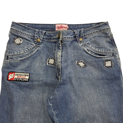 Joe Browns Vintage Y2k Dark Blue Flared Denim Jeans Women's Size 16 W34 L31