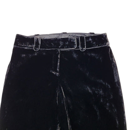 Ann Taylor Y2K Black Velour Straight Leg Trouser Size 12 W30 (USA 8)