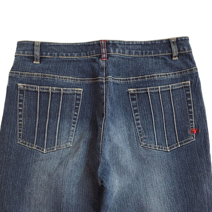 Tom Tailor 90s Angie Dark Blue Bootcut Denim Jeans Uk Women's Size 12 W30 L31