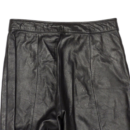 Wilsons Maxima 90s Straight Leg Black Leather Trousers Uk Women's 10 W28 L34