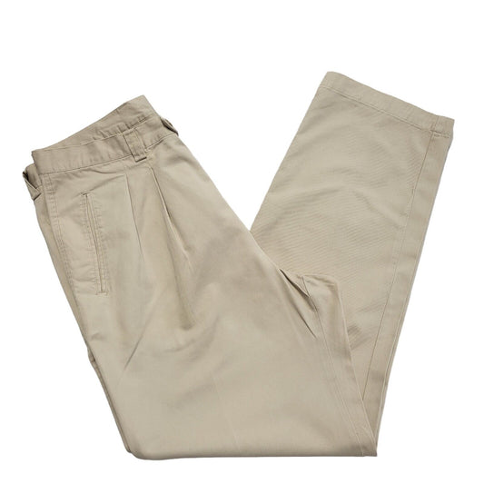 George Y2k Vintage Beige Straight Leg Chino Trousers Uk Men's XL W36 L30