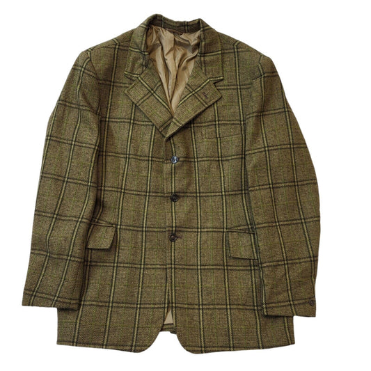 West Of England Vintage 70s Green Wool Blazer Suit Jacket Men's Size M