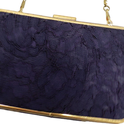 Kaiko Navy Blue Clasp Rectangle Micro Hand Bag Uk Women's Size 6" x 4"